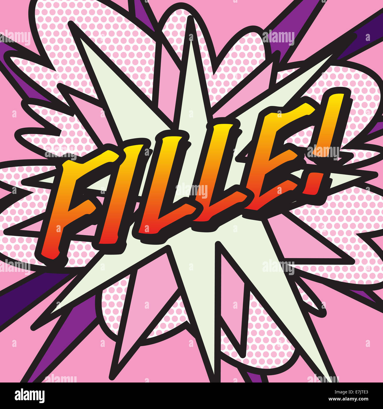 FILLE de bande dessinée ! Banque D'Images