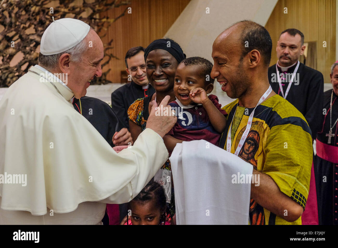Vatican City Hall ( Aula Nervi Nervi ou Paolo VI ) Réunion Internationale Evangelii Gaudium avec le Pape François, 19 septembre 2014 Credit : Realy Easy Star/Alamy Live News Banque D'Images