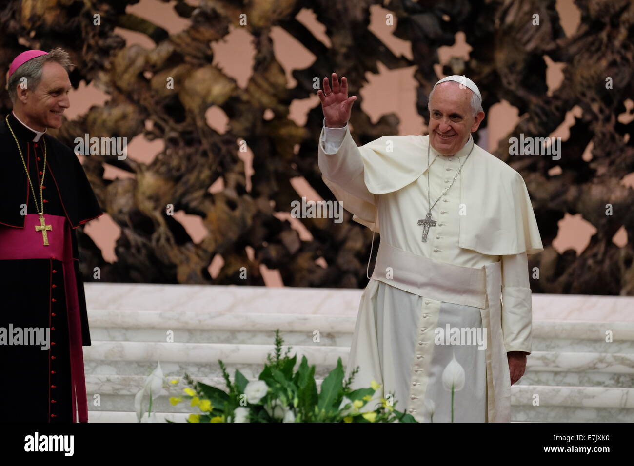 Vatican City Hall ( Aula Nervi Nervi ou Paolo VI ) Réunion Internationale Evangelii Gaudium avec le Pape François, 19 septembre 2014 Credit : Realy Easy Star/Alamy Live News Banque D'Images