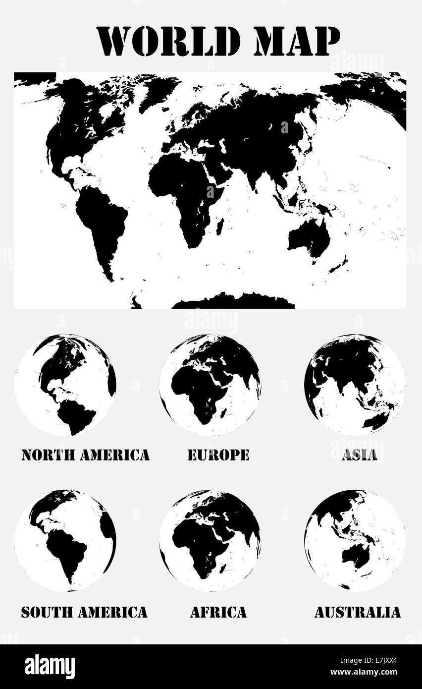La carte du monde. Vector Illustration. Banque D'Images