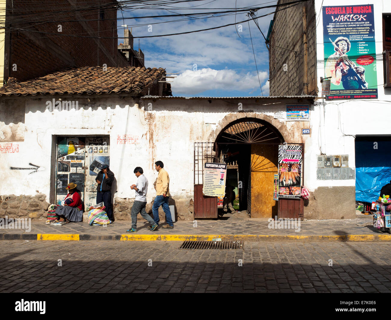 Calle Nueva street - Cusco, Pérou Banque D'Images