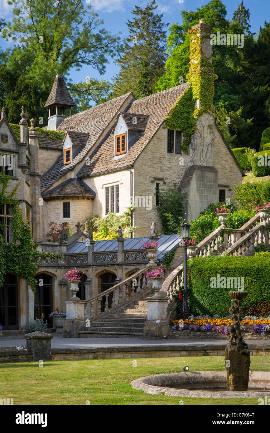 Manor House Hotel, Castle Combe, les Cotswolds, Wiltshire, Angleterre Banque D'Images