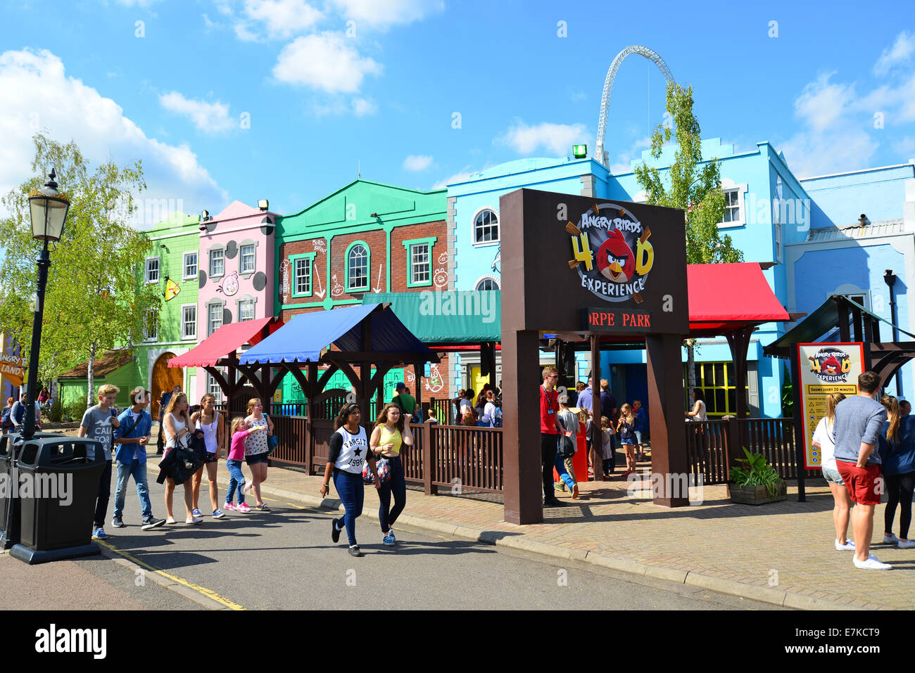 Angry Birds 4D experience dans Angry Birds Land, le parc à thème Thorpe Park, Chertsey, Surrey, Angleterre, Royaume-Uni Banque D'Images