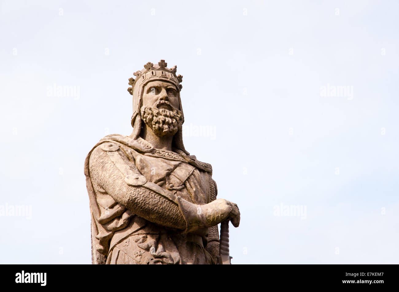 Statue du roi Robert the Bruce au château de Stirling, Écosse Banque D'Images
