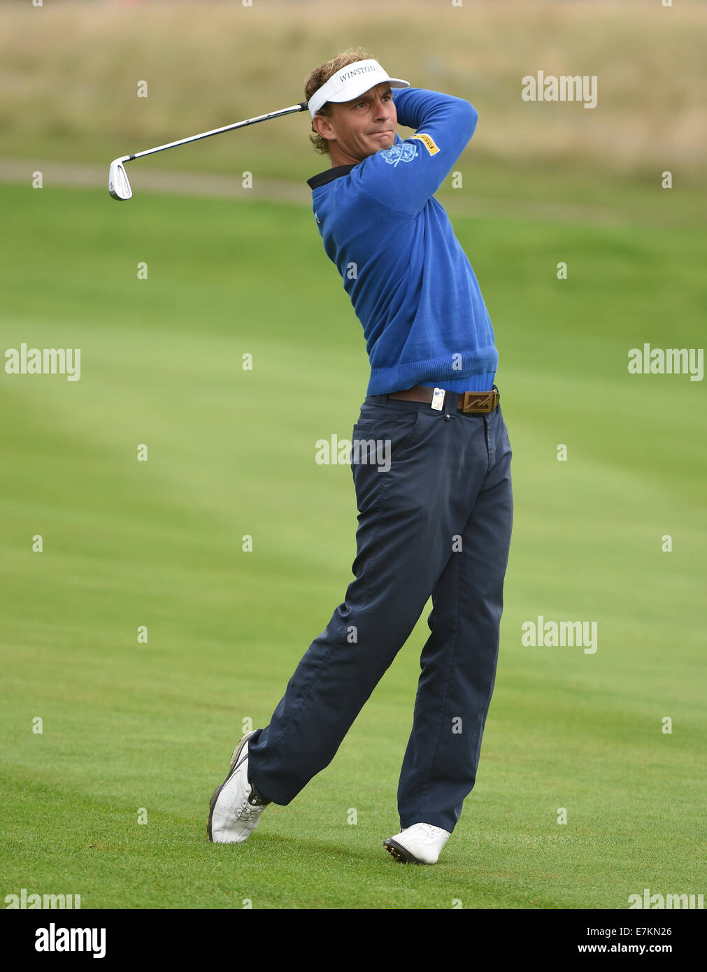 Newport, Pays de Galles. Sep 20, 2014. Les fournisseurs d'Handa Wales Open Golf. Jour 3. L'approche de Joost Luiten sur le green : Action Crédit Plus Sport/Alamy Live News Banque D'Images