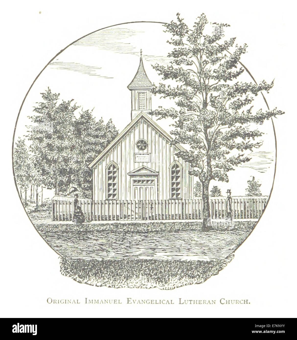 Agriculteur(1884) Detroit, p672 L'ÉGLISE ÉVANGÉLIQUE LUTHÉRIENNE d'IMMANUEL ORIGINAL Banque D'Images