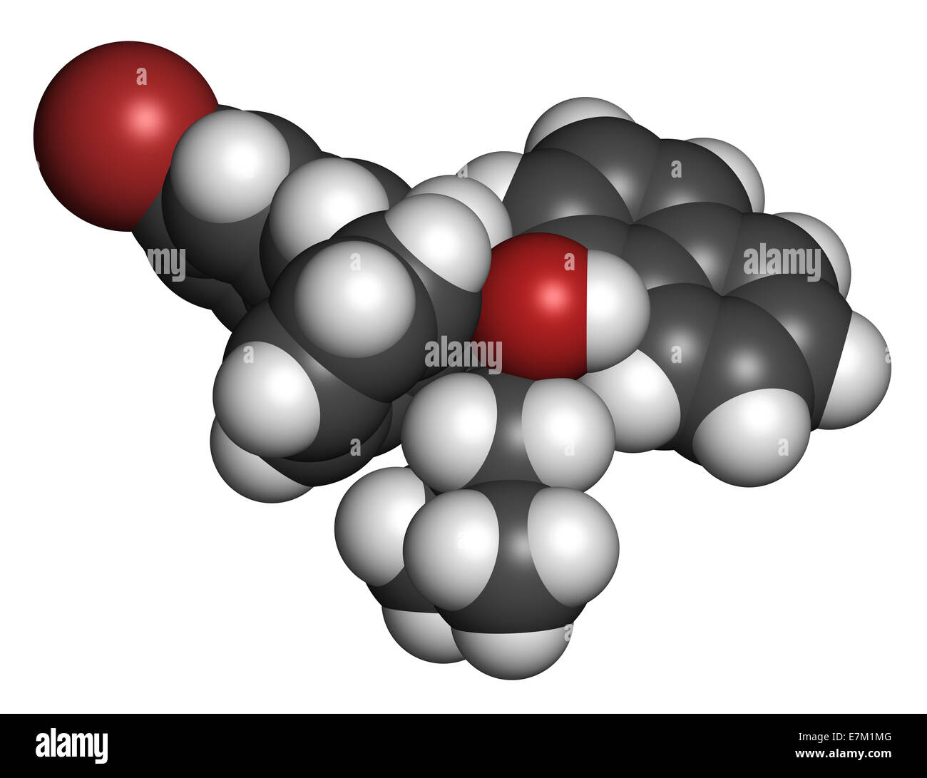 La tuberculose - la Bedaquiline. Diarylquinoline antibactérien employé dans le traitement des infections à mycobacterium tuberculosis. Un atomes Banque D'Images