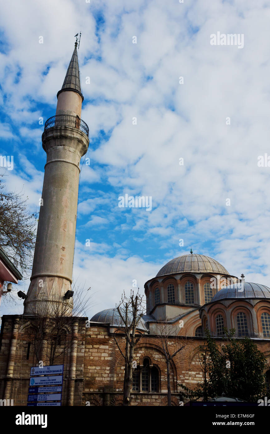 Vue extérieure de l'église de Chora Kariye Camii ou à Istanbul. Musée Kariye Banque D'Images