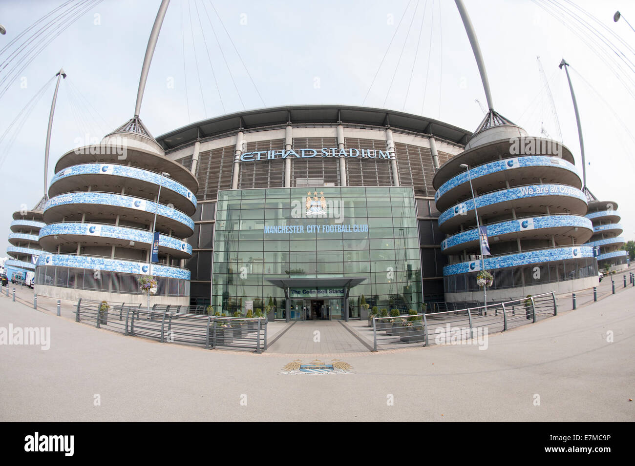 Manchester City F.C. Le stade Etihad. Banque D'Images