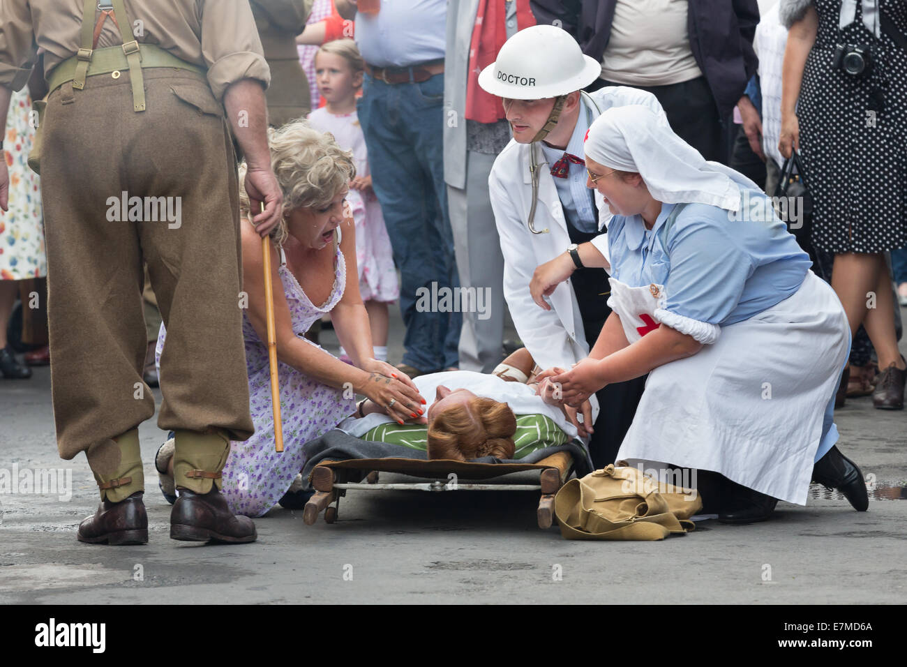 Black Country Living Museum 40s nuit 2014 Banque D'Images