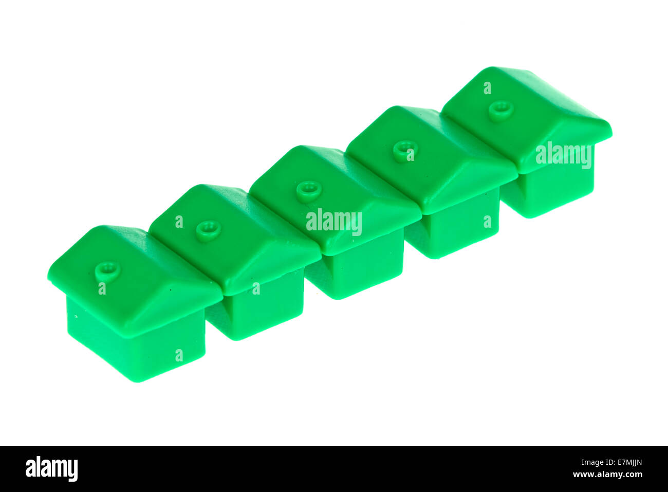 Maisons monopole jouet diagonal Banque D'Images