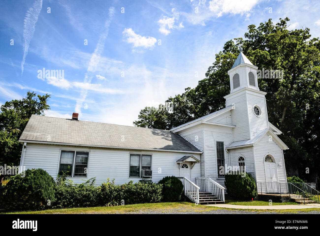 L'église désaffectée à clin blanc, 14200 John Marshall Highway, Gainesville, Virginia Banque D'Images