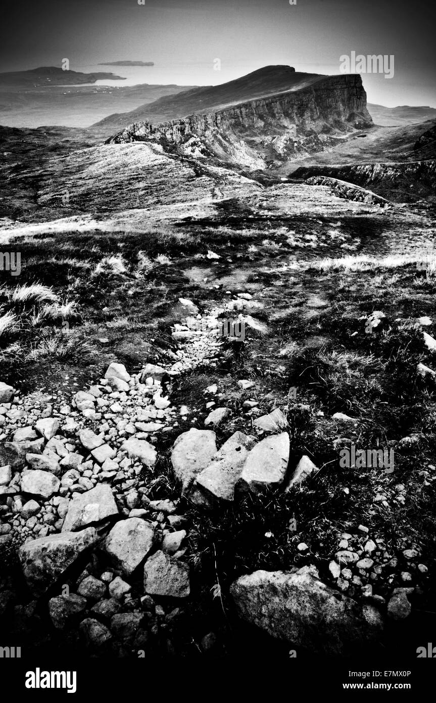 Une vue sur l'île de Skye, Quiraing Banque D'Images