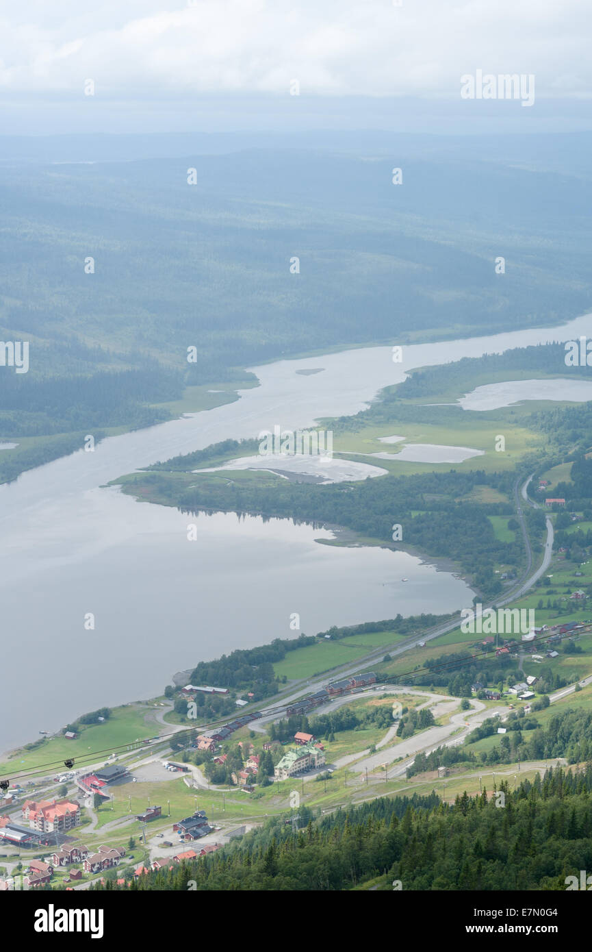 Le lac d'Åre, Åre Jämtland, Suède, Banque D'Images