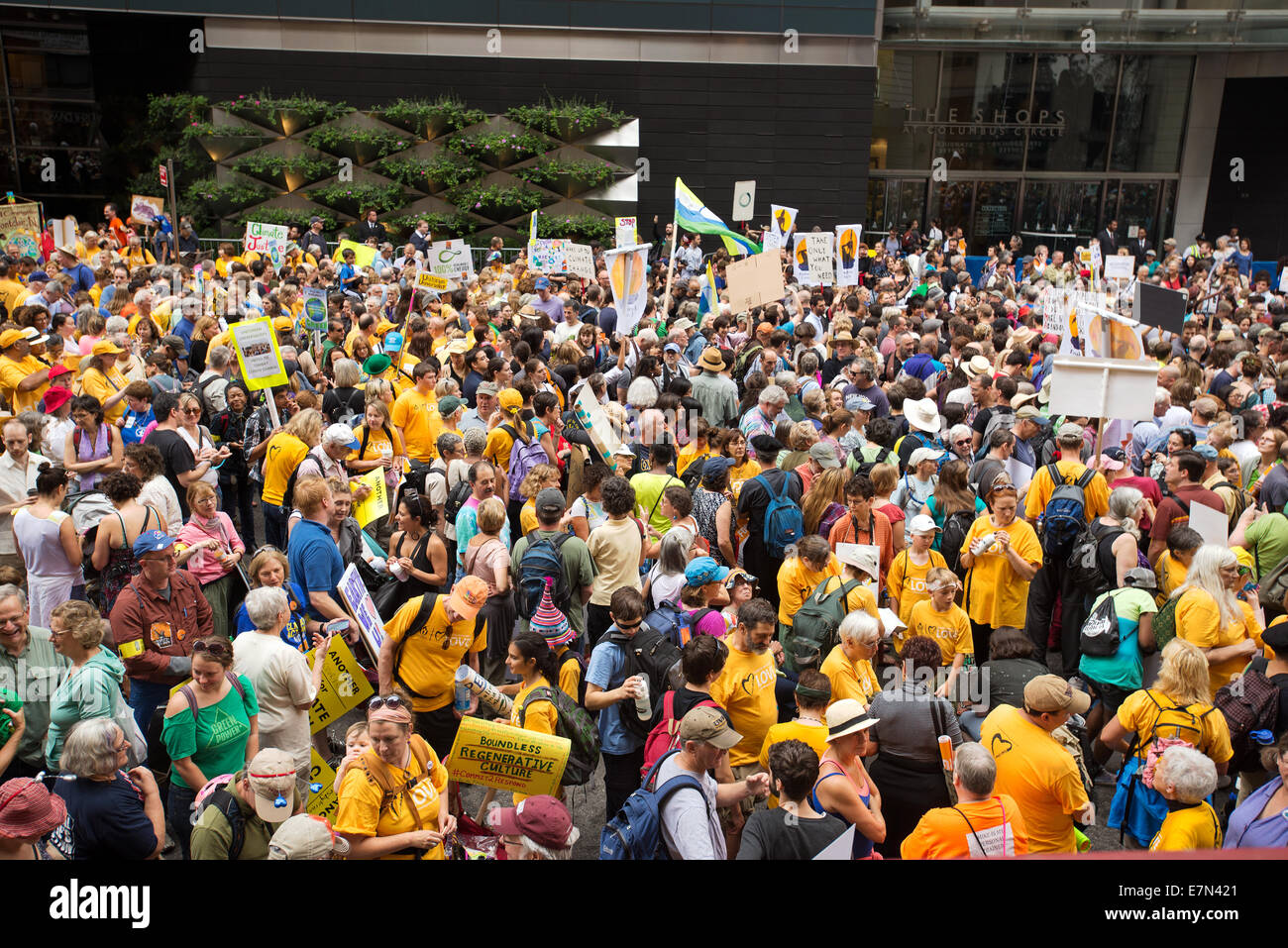 Le changement climatique 22 Mars 2014 Septembre New York USA Banque D'Images