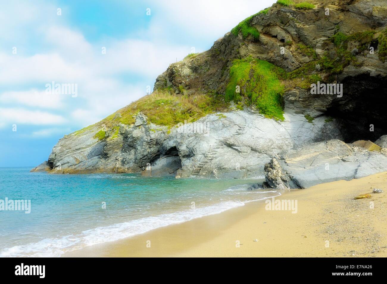 Plage de lusty glaze Newquay Corwall England uk Banque D'Images