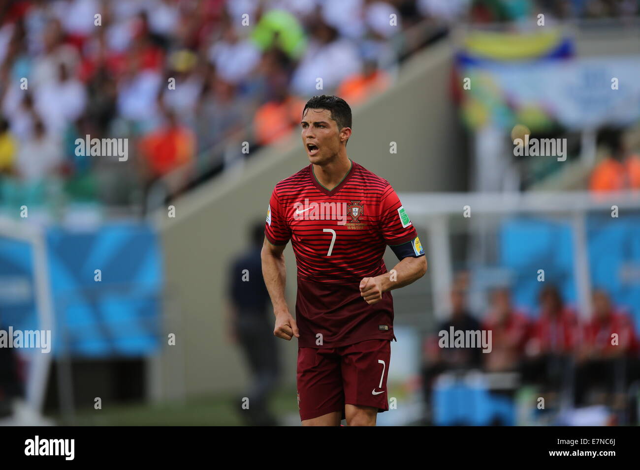 Cristiano Ronaldo du Portugal. Allemagne / Portugal, Groupe match. Coupe du Monde de la FIFA, Brésil 2014. Arena Fonte Nova, Salvador. 16 Juin Banque D'Images
