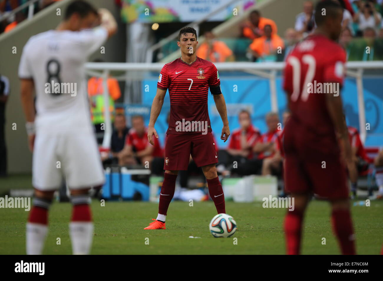 Cristiano Ronaldo du Portugal. Allemagne / Portugal, Groupe match. Coupe du Monde de la FIFA, Brésil 2014. Arena Fonte Nova, Salvador. 16 Juin Banque D'Images