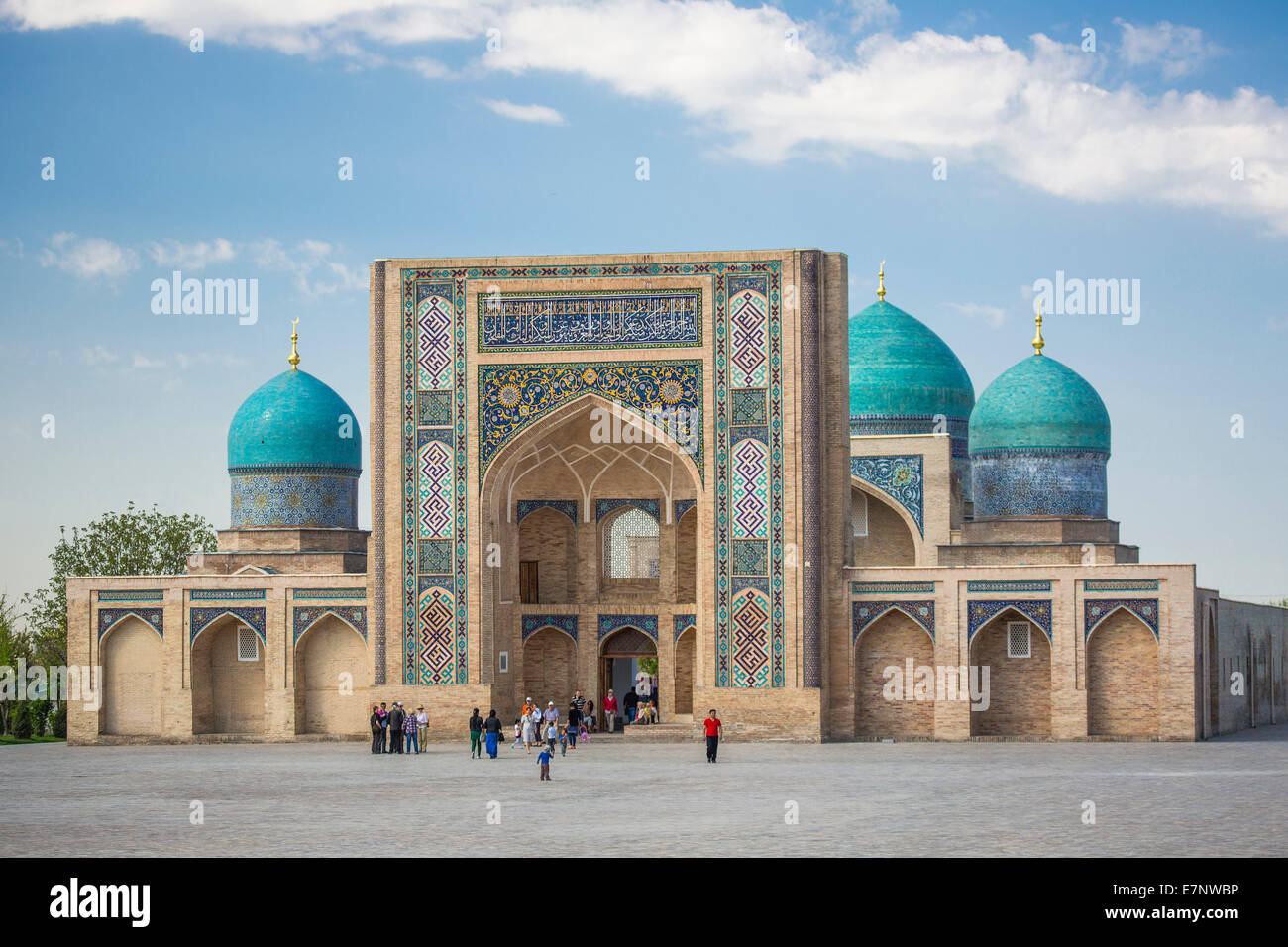 Complexe, Moyie, Moubarak, Hazrat Imam, bibliothèque, musée, Tachkent, ville, l'Ouzbékistan, en Asie centrale, en Asie, l'architecture, bleu, dômes, Banque D'Images