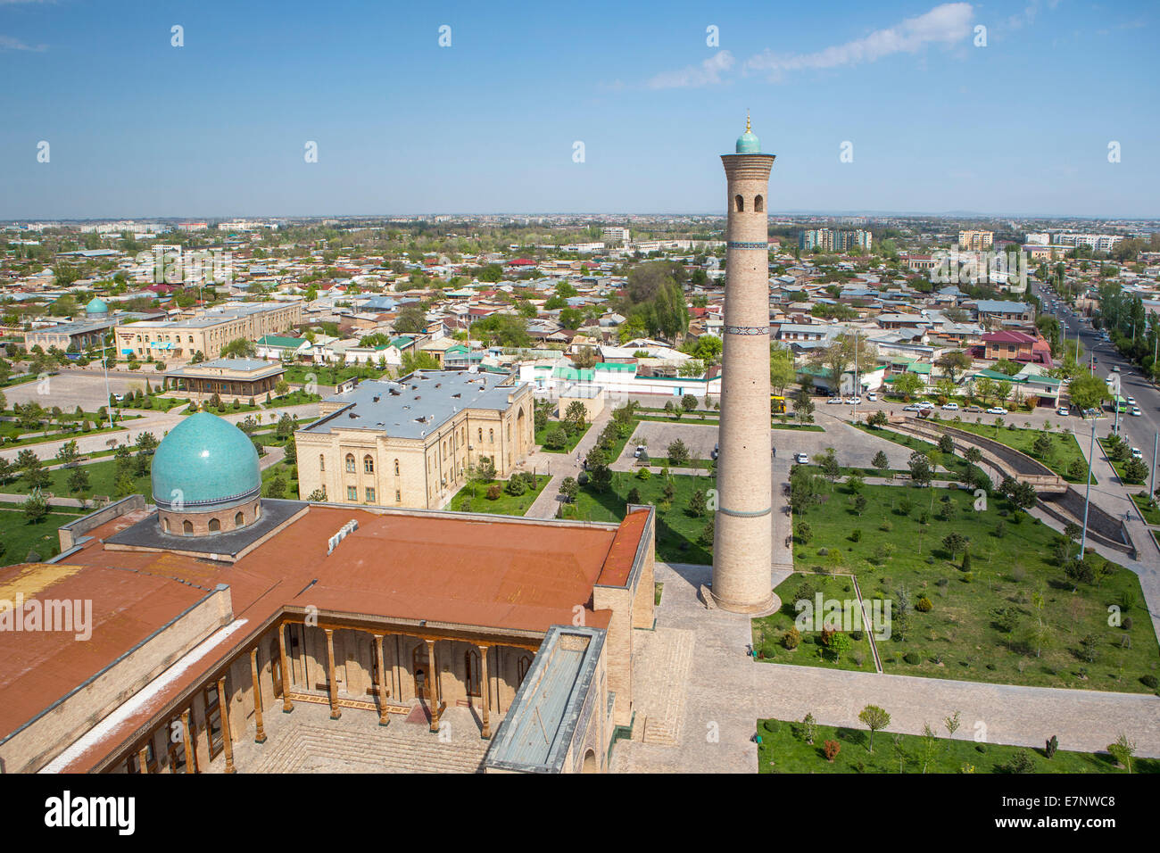 Complexe, Moyie, Moubarak, Hazrat Imam, bibliothèque, musée, Tachkent, ville, l'Ouzbékistan, en Asie centrale, en Asie, l'architecture, bleu, dômes, Banque D'Images