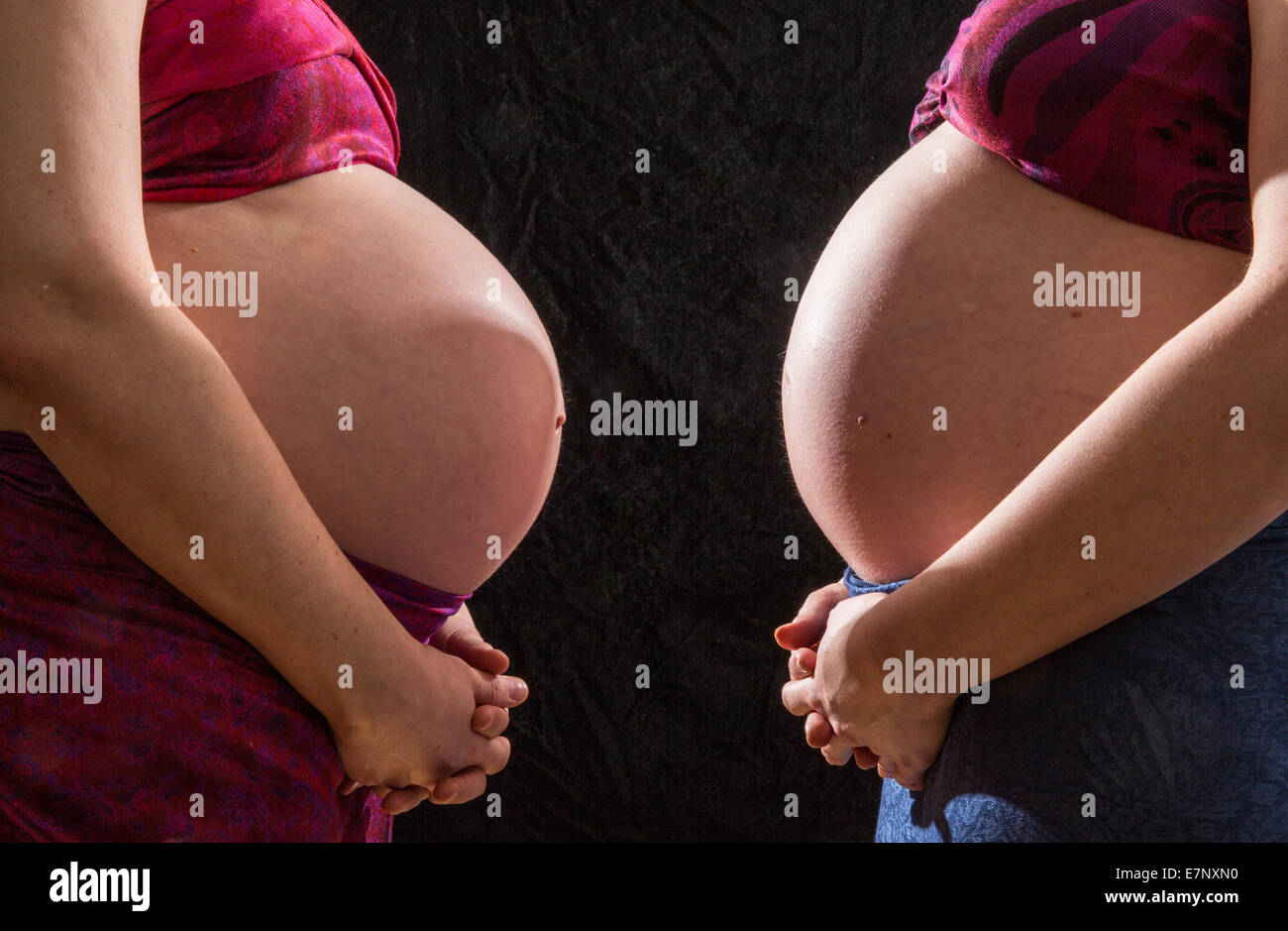 Femmes enceintes, femmes, femmes, ventre, Européen, Suisse, Europe, la grossesse Banque D'Images