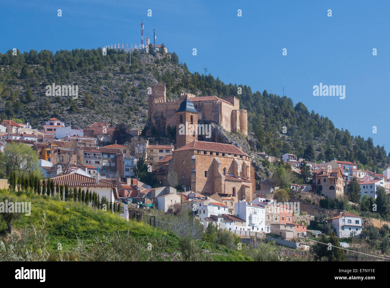 Albacete Castille Chateau Ville Province Region Espagne Europe Yeste Architecture Eglise Histoire La Mancha Tourisme Trav Photo Stock Alamy