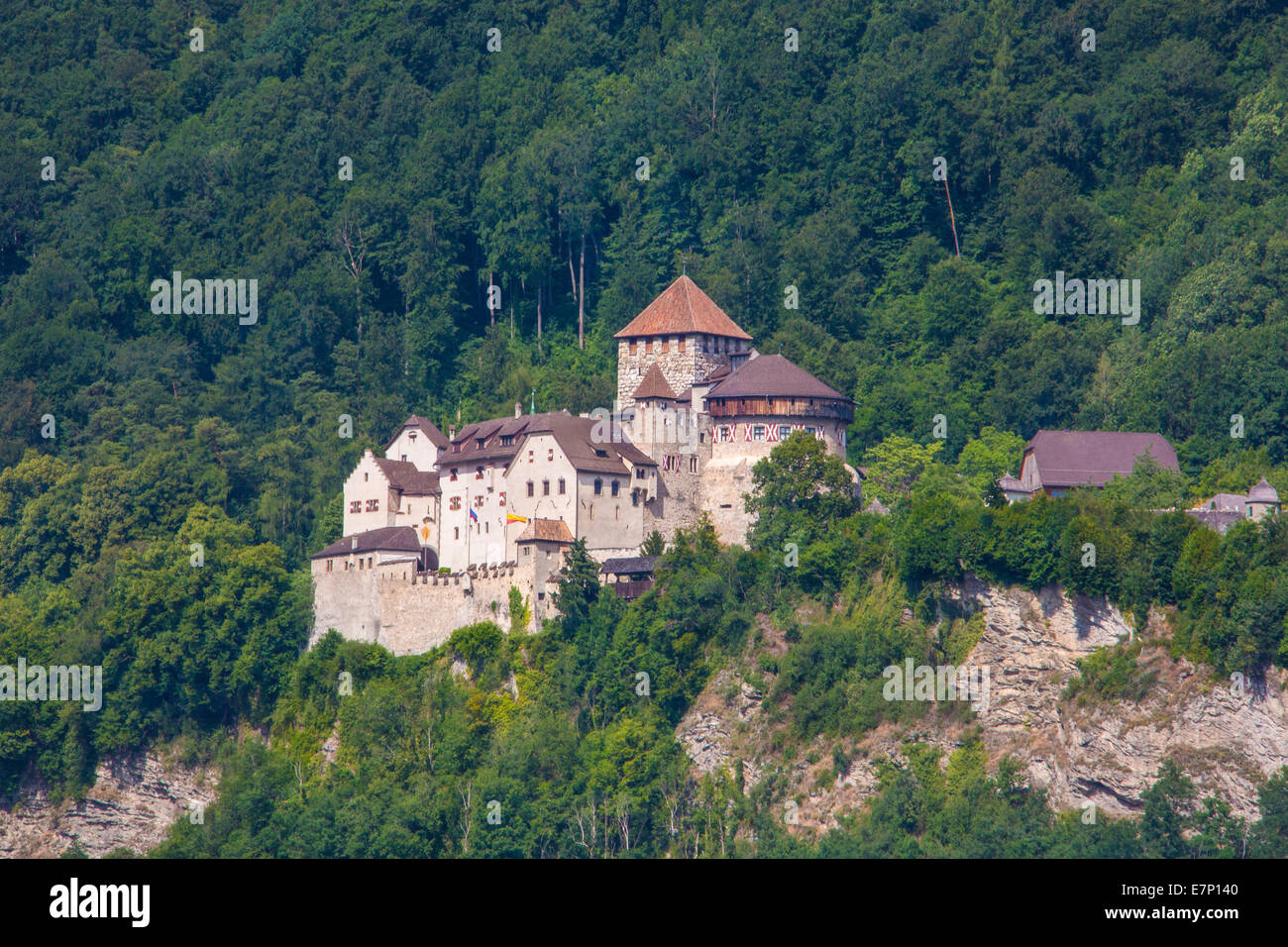 Le Liechtenstein, l'Europe, Luxembourg, architecture, château, ville, célèbre, paysage, printemps, touristique, voyage Banque D'Images