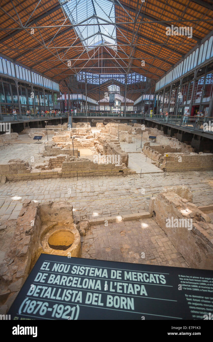 1714, Barcelone, ville, immeuble, marché, l'architecture, né né, Catalogne, centre-ville, l'histoire, ancienne, de ruines, de siège, de l'Espagne, Europe Banque D'Images 1714, Barcelone, ville, immeuble, marché, l'architecture, né né, Catalogne, centre-ville, l'histoire, ancienne, de ruines, de siège, de l'Espagne, Europe Banque D'Images