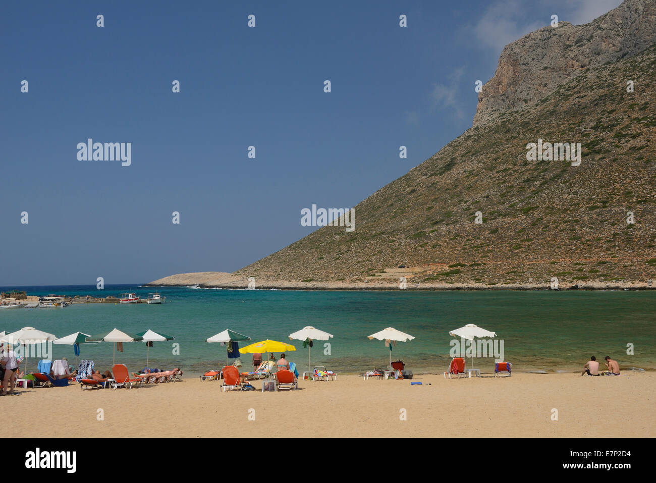 L'Europe, grèce, grec, la Crète, la Méditerranée, l'île, Akrotiri, péninsule, Stavros Beach, Zorbas, Zorba, film location, plage, s Banque D'Images
