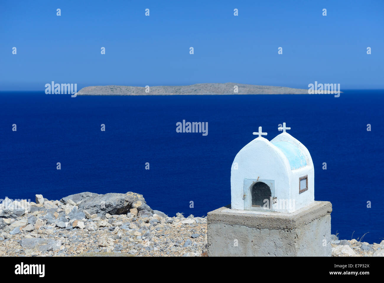 L'Europe, grèce, grec, la Crète, la Méditerranée, l'île, Itanos, Plage, église, religion, de la mer, blanc, Banque D'Images L'Europe, grèce, grec, la Crète, la Méditerranée, l'île, Itanos, Plage, église, religion, de la mer, blanc, Banque D'Images