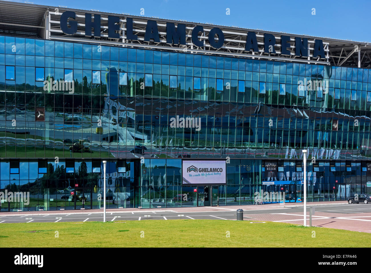 Stade Artevelde Arena / Arteveldestadion de football club KAA Gent, stade de Gand, Belgique Banque D'Images