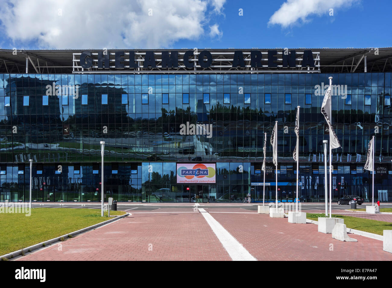 Stade Artevelde Arena / Arteveldestadion de football club KAA Gent, stade de Gand, Belgique Banque D'Images