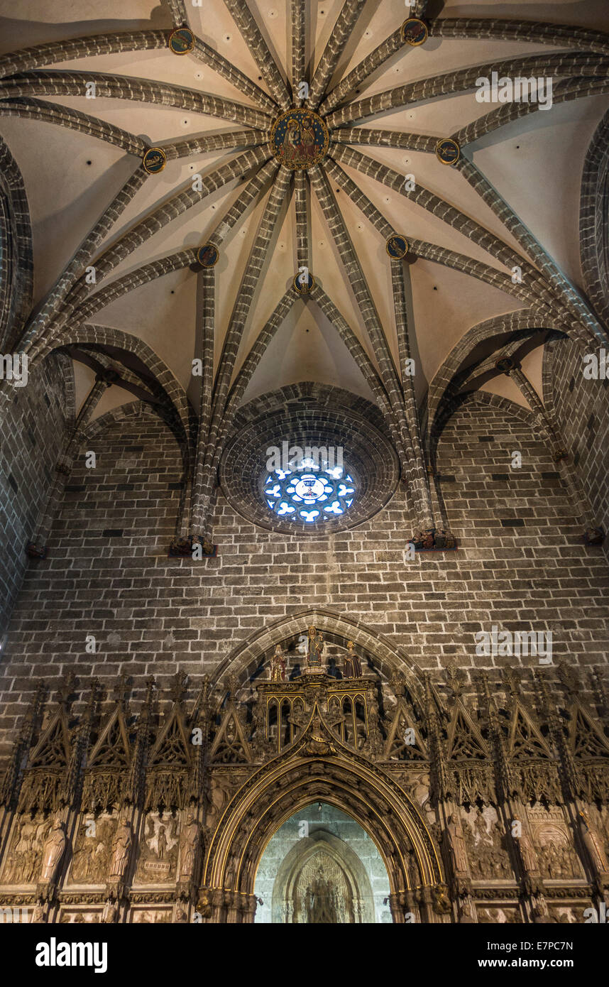 L'espagne, Valence, intérieur de la cathédrale Santa Iglesia Banque D'Images