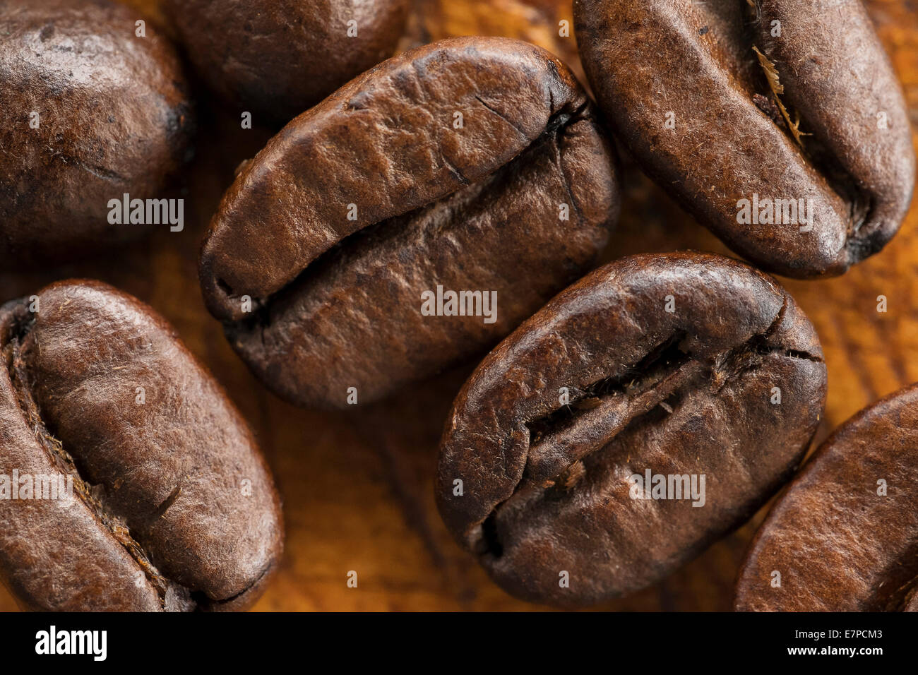 Close up of roasted Coffee beans Banque D'Images