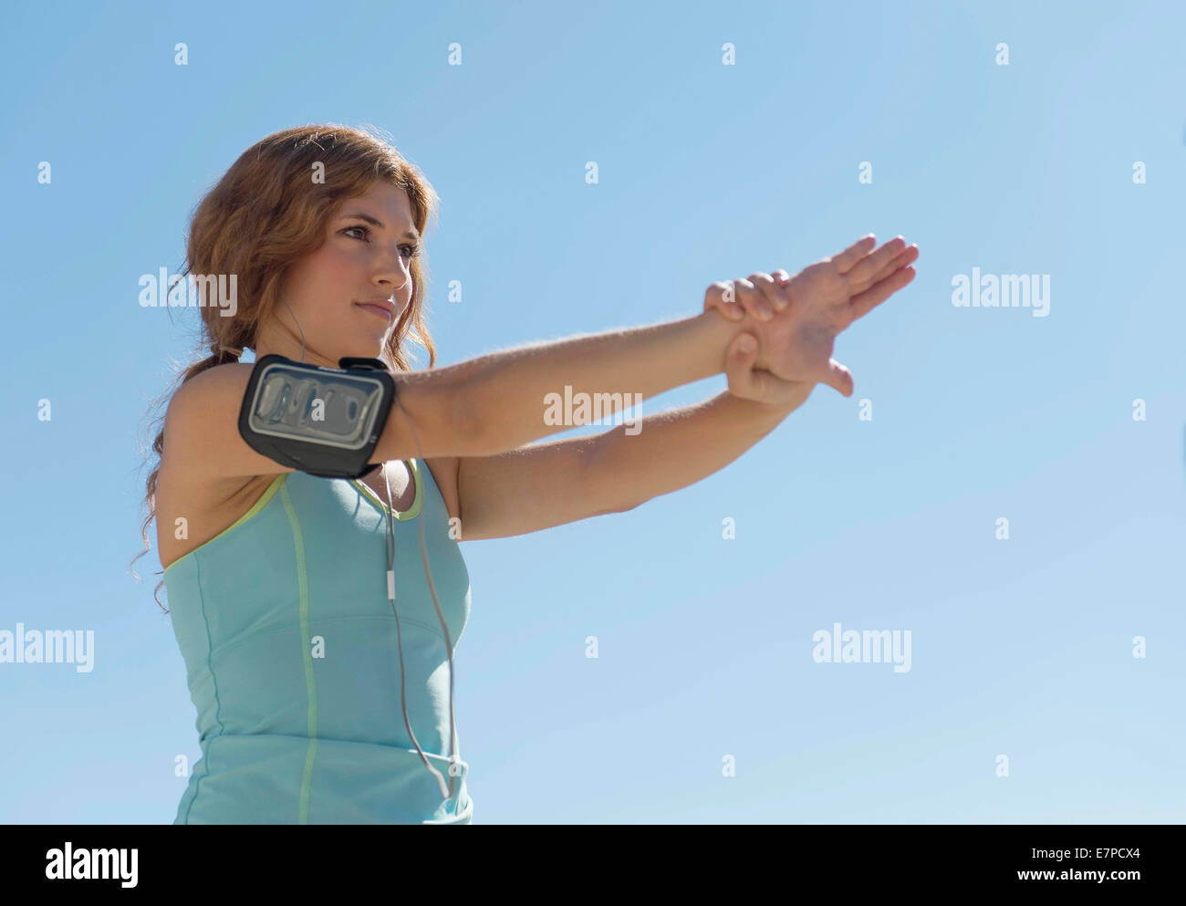 Young woman exercising Banque D'Images