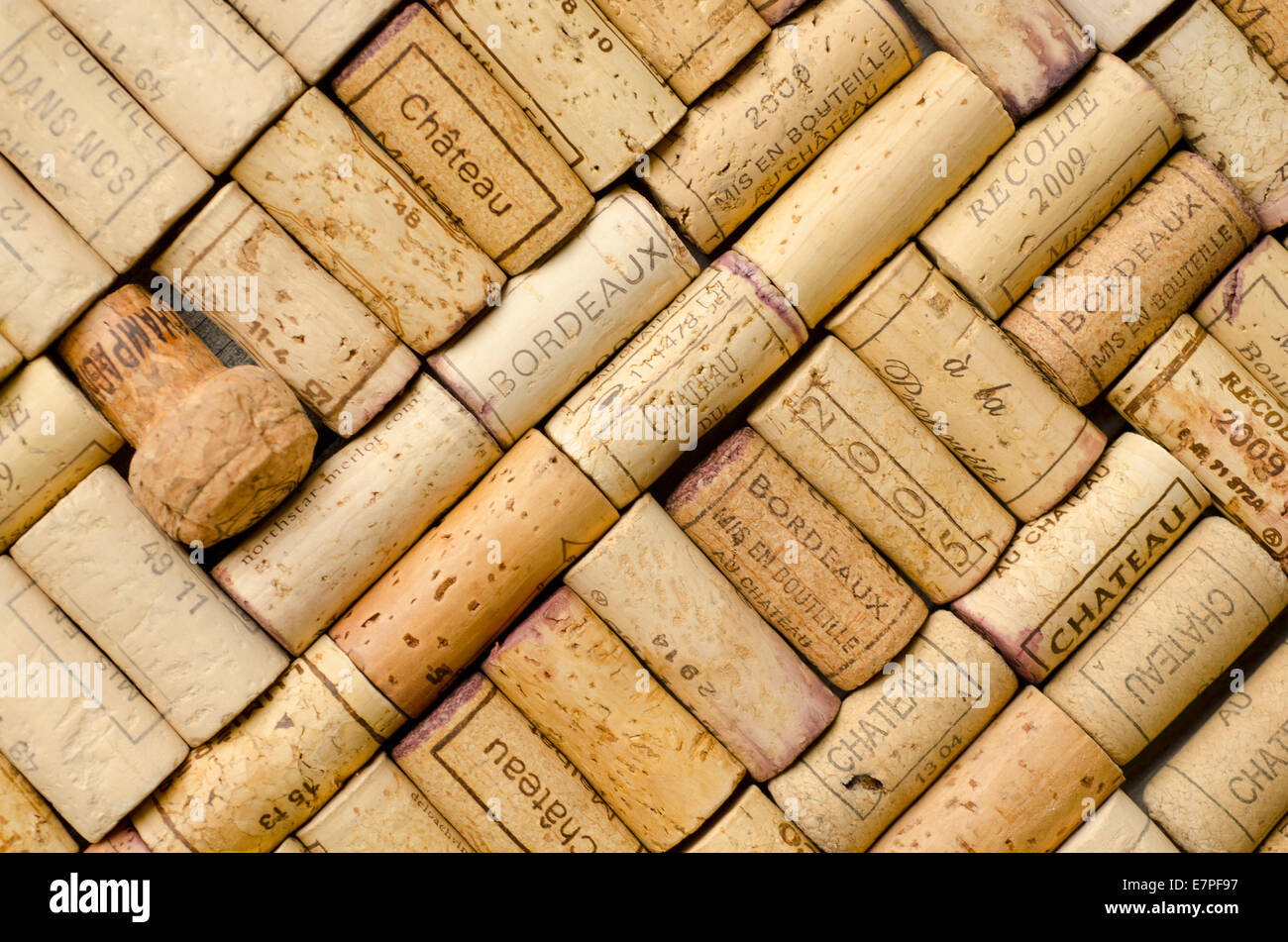Full Frame of wine corks Banque D'Images