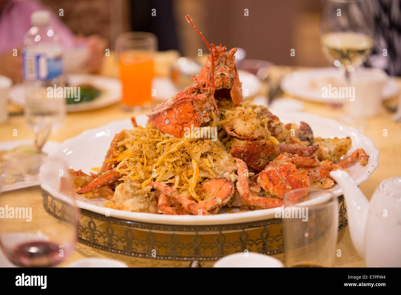 Le feu profond plat homard Banque D'Images