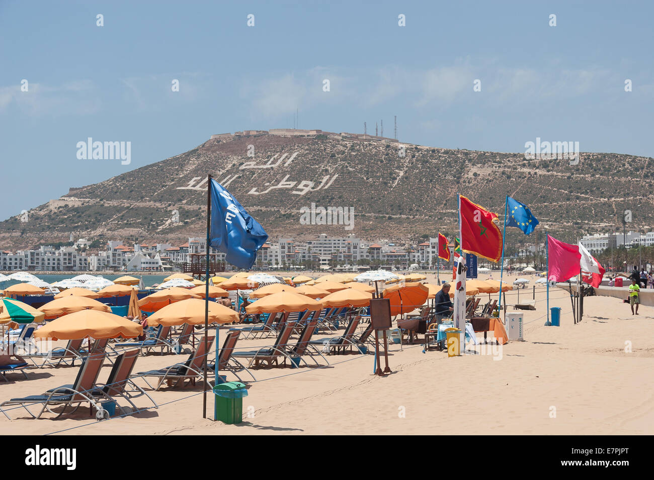 La montagne et le littoral de la Casbah, Agadir Banque D'Images