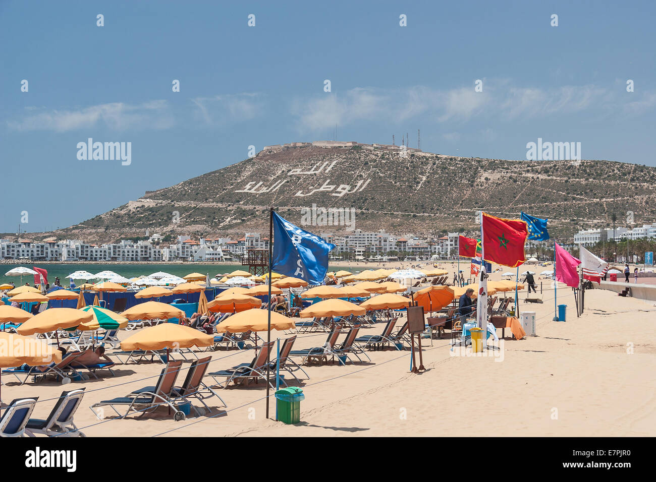 La montagne et le littoral de la Casbah, Agadir Banque D'Images