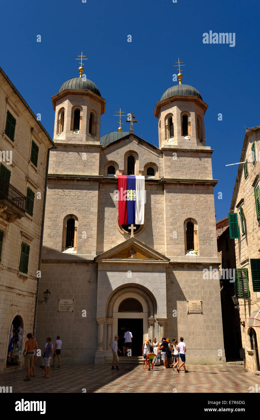 Eglise Saint-Nicolas la vieille ville de Kotor, Monténégro. Banque D'Images
