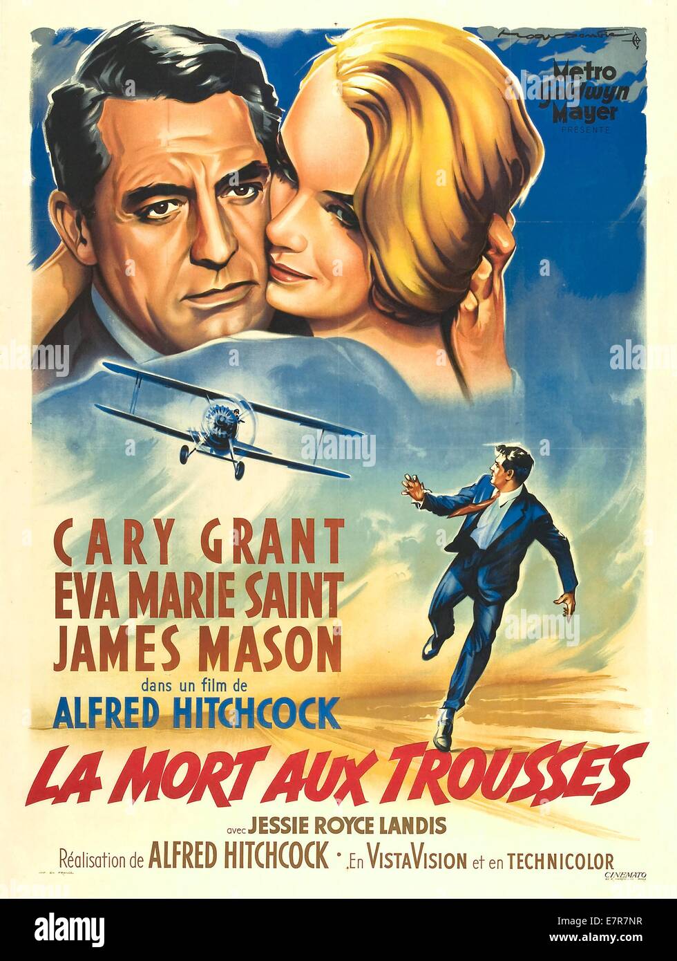 North by Northwest Année : 1959 USA Réalisation : Alfred Hitchcock Movie poster (Fr) Banque D'Images