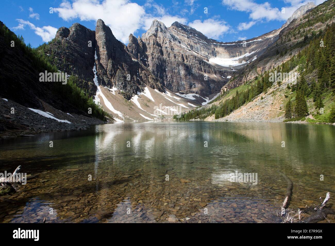 Le lac agnes près du lac Louise, Alberta, Canada, Banque D'Images