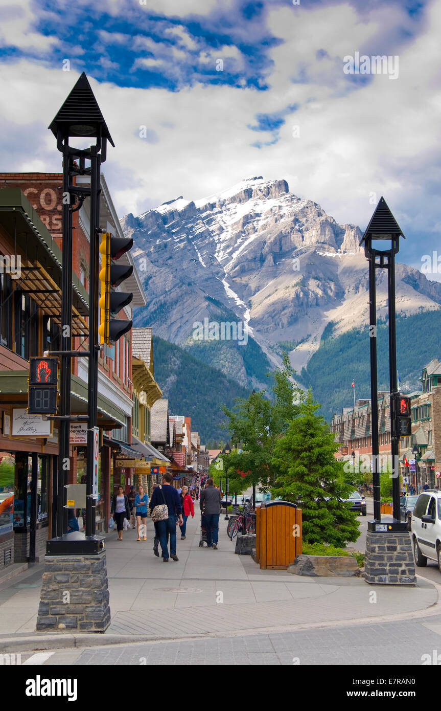 Ville de Banff, Banff, Alberta, Canada Banque D'Images
