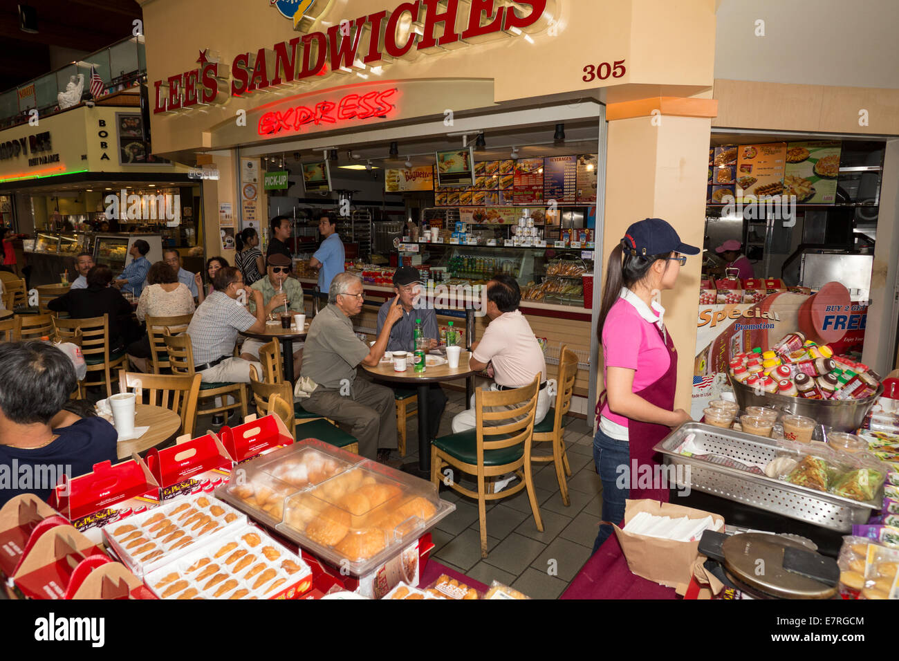 Sandwiches, Lees food court, Asian Garden Mall, City of westminster, Orange County, Californie Banque D'Images