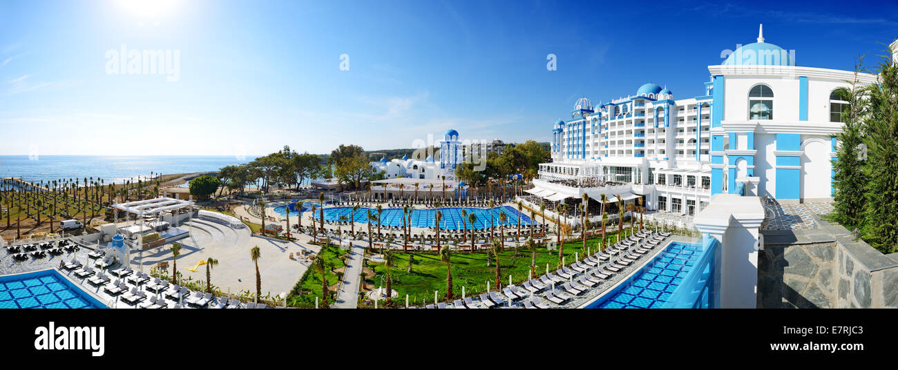 Le panorama de l'hôtel de luxe moderne, Antalya, Turquie Banque D'Images