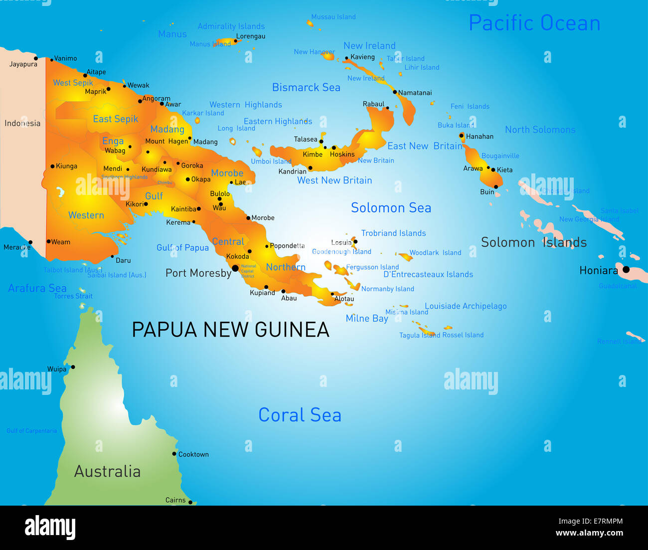 La Papouasie-Nouvelle-Guinée Banque D'Images