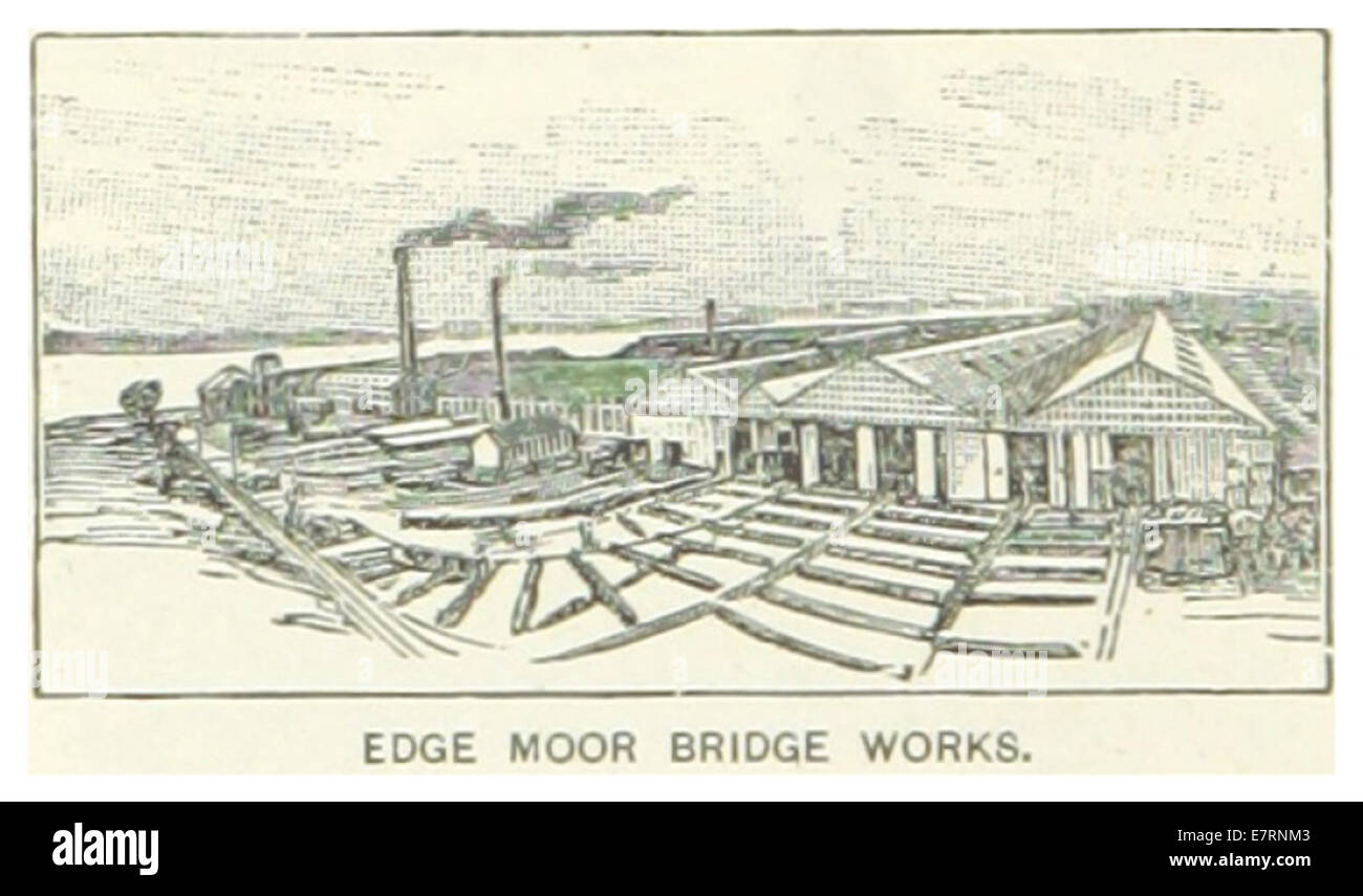 US-DE(1891) p150 BRIDGE WORKS EDGE MOOR Banque D'Images