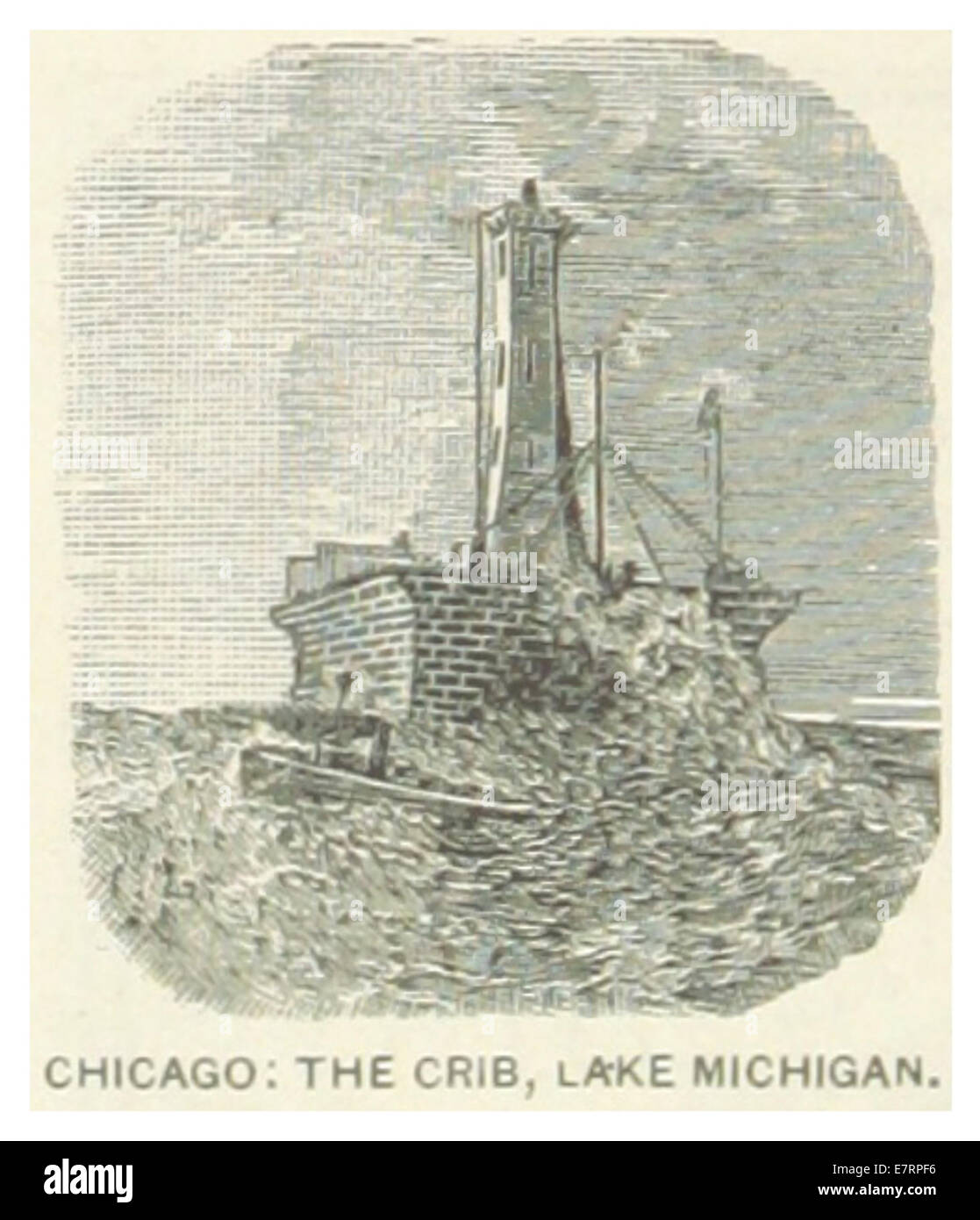 US-IL(1891) p204 CHICAGO, la crèche, le lac Michigan Banque D'Images