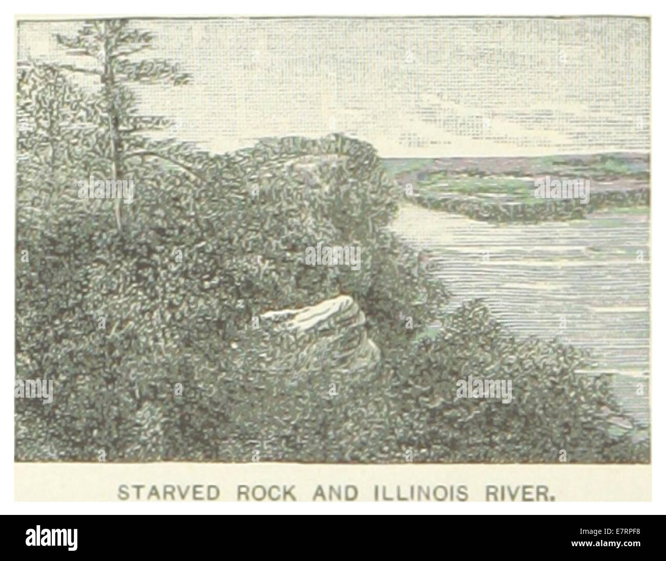 US-IL(1891) p204 STARVED ROCK ET DE L'ILLINOIS RIVER Banque D'Images