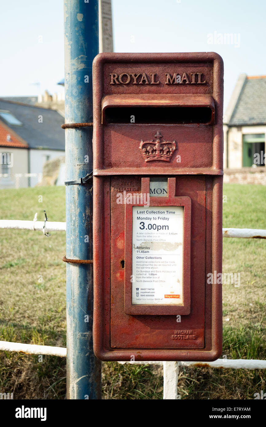 Old Post Box, North Berwick, Ecosse Banque D'Images